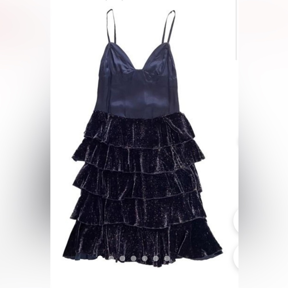Marc Jacobs silk and velvet Tiered Dress - Picture 1 of 7